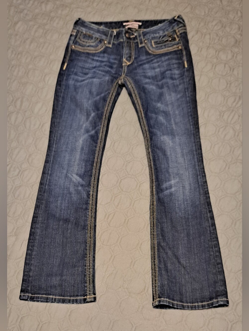 ReRock Women’s Dark Blue Barely Bootcut Jeans Sz 4S